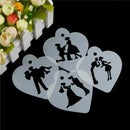 Lovely Wedding Decoration Cake Stencil Couple Lover Cookie Stencils Cake Tool 3c