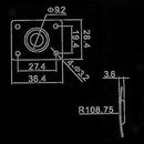 Golden Electric Guitar Rectangular Output Jack Plate for Guitar Bass Parts