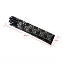 finger long black lace dance party bridal gloves Q8L9