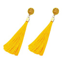 Women Long Earrings Hanging Bohemian Large Tassel Earring Ethnic Yellow