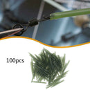 100pcs Fishing Hook Sleeve Rubber Tip Tube Positioner Terminal Fishing Tackles y