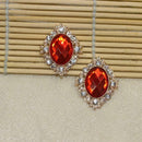 20pcs Red&Rose Red Crystal Rhinestone Button Flatback Costume Decor 25x30mm