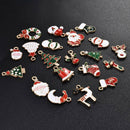 20Pcs/Set Enamel Mixed Christmas Charms Pendant Craft For DIY Jewelry Making