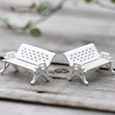 3Pcs Mini Bench Chairs Park Seat Garden Miniatures Micro Landscape DecoraSEAU