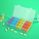 21 Grid 7 Days Weekly Pill Case Medicine Tablet Dispenser Pill Box Splitter
