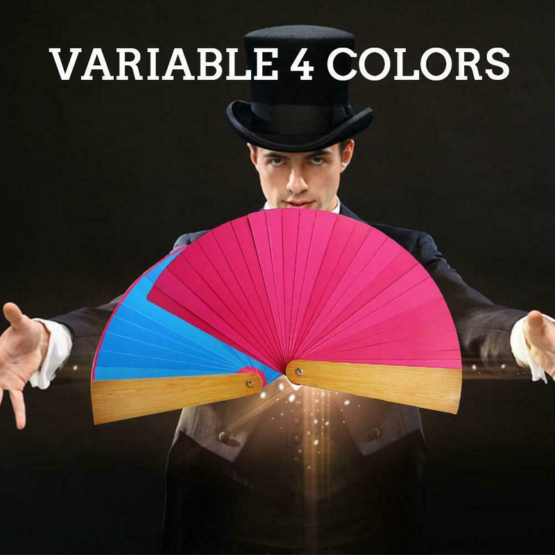 Professional Magic Fan Changing Fan Magic Tricks Color Changing Magic Fan