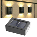 LED Solar Power Wall Light Waterproof Outdoor Garden Fence Lamp Warm White