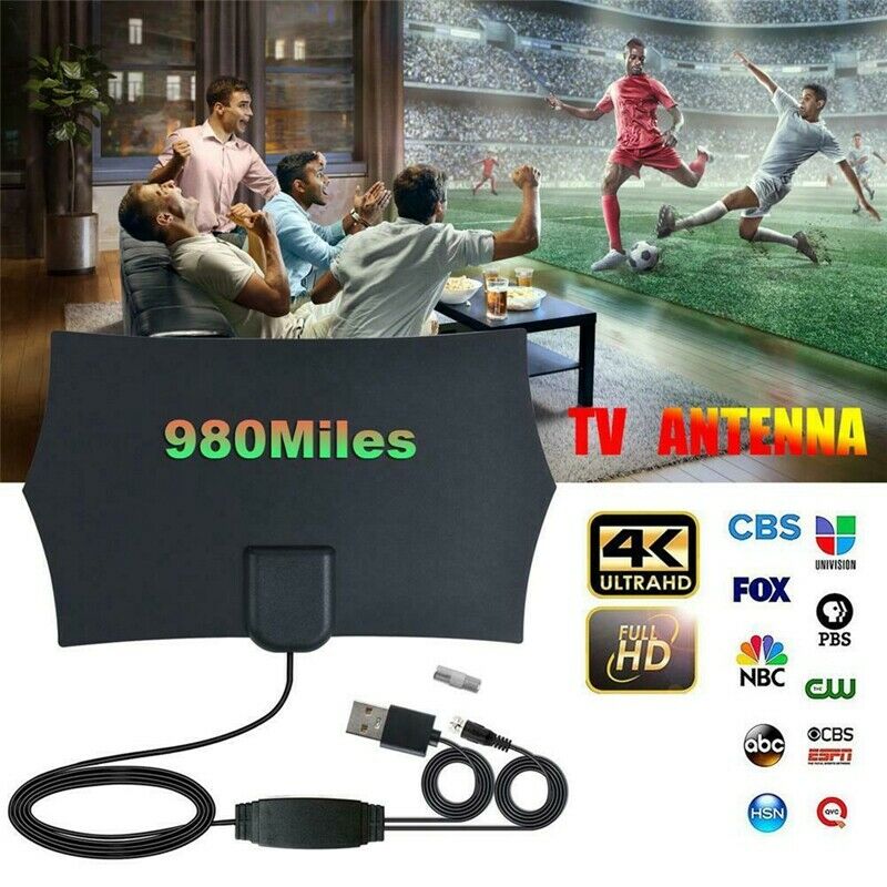 980 Miles 4K Digital HDTV Indoor TV Antenna with Amplifier Signal Booster T G5T9