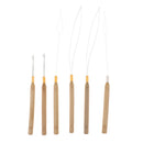 6Pcs Hair Extensions Loop, Micro Rings Links Beads  Threader Wire Hook