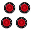 4 Piece Red Speed Control Knobs Volumes Tones - Electric Guitar Parts