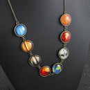 New Hot Universe Pendant Solar System Eight Planets Space Glass Necklace Jewelry