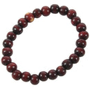 Buddhist Brown Wood Round Beads Elastic String Wrist Bracelet for Unisex P8C6