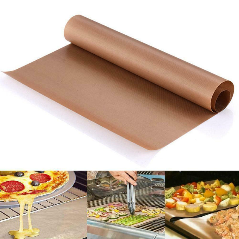 1 Reusable Copper Universal Oven Cooker Liner BBQ Grill Baking Lining Mat