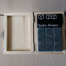 Whiskey Stones With Wooden Box Velvet Bag Whisky Whiskey Rocks Stones Stone