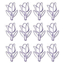 12 Pcs/Box Purple Paper Clip Tulip Shaped Bookmark Stationery For Diy Diary