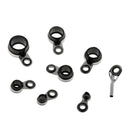 8pcs Stainless Steel Ceramic Fishing Rod Guide Eye Guide Ring Tip Line Ring