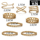 8pcs Multilayer Twist Women Knuckle Rings Women Charming Wedding Jewelry