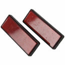 5X(rectangle red Reflectors Universal For Motorcycles ATV Bikes Dirt Bikes B8H2)