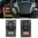 New Car Dual Battery Test Panel Rocker Switch LED