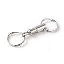 Pack of 1 Heavy Duty Dual Key Ring Pull Apart Snap Lock Holder Econom3c