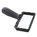 Portable 2-LED Rectangular Oblique-handle Magnifier Magnifying Glass Lens C