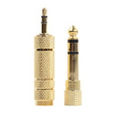2x 6.35mm 1/4 inch Male plug to 3.5mm 1/8 inch Female Jack Stereo Headphone J6V9