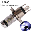 2pcs LED Lights H4 9003 HB2 Hi/Lo LED Car Headlight Fog Light 8000K White Bright