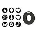 52mm Star Special Effect Kit Bokeh Filter Spot Card with 9 Patterns Flower Music