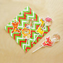 animal deer fox lion owl candy lollipop decoration card wedding supplies k BX