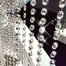 1M Clear Crystal Chandelier Lamp Parts Octagonal Beads Chain Pendant Party Home~