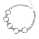 Fashion Women Multilayer Hollow Out Round Pendant Choker Necklace Jewelry Gift3C