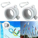2* Alloy Metal Flag Pole Flagpole Rotating Rings Clip Mounting Wrap Gr K2H7 T6S9