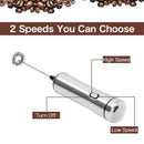 Usb Chargeable Double Spring Whisk Head Electric Milk Frother Stainless Ste S3P8