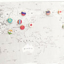 100pc/box Map Tacks National Flag Glue Thumbtack Push Pins Notice Board Mark Hn
