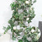 6.5-Foot Artificial Eucalyptus Garland and 6-Foot Willow Vine Branches Leaf E5G2