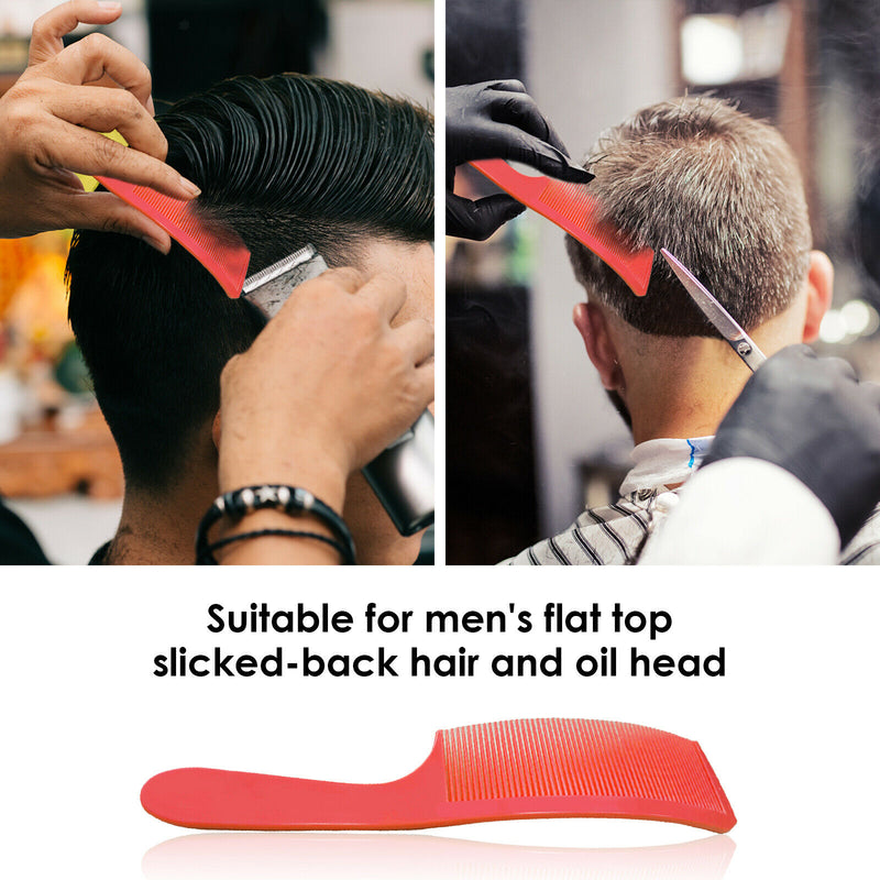 Barber Stylist Curved Styling Comb Flat Top Hairdressing Comb Red