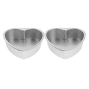 2x NonStick Springform Cake Tin Removable Bottom Heart Shaped Cake Mold
