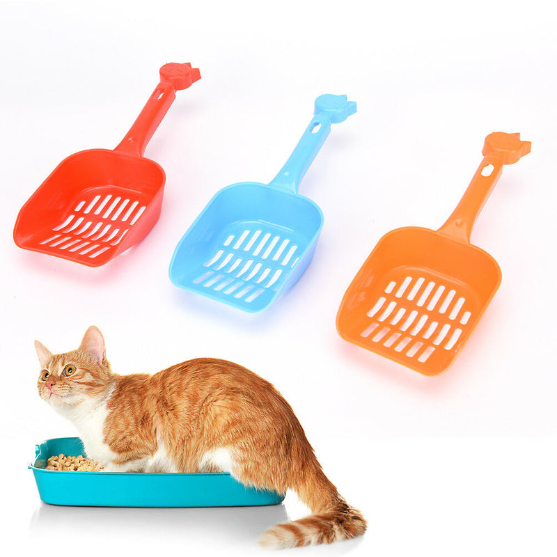 Plastic Cat Kitty Litter Shovel Poop Scoop Cat Owners Supplies Random Colors JR