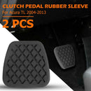 2pcs Black Automobile Brake Clutch Pedal Rubber Pad Cover Set for Acura Accord