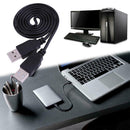 0.8m/2.6ft USB 2.0 AM Male To AM Male Copper Data Transfer Cable Cord Lead