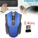 2.4GHz Wireless Optical Mouse Gaming Mice with USB Receiver for PC Laptop Win bs