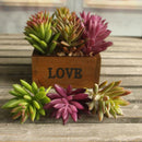 2pcs Artificial Foliage Succulent Plant Snowdrop Floral Home DIY Decor Green