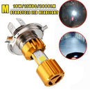 H4 LED 3 COB Motorcycle Headlight Lamp Bulb 6000K Hi/Lo Beam Light White BX