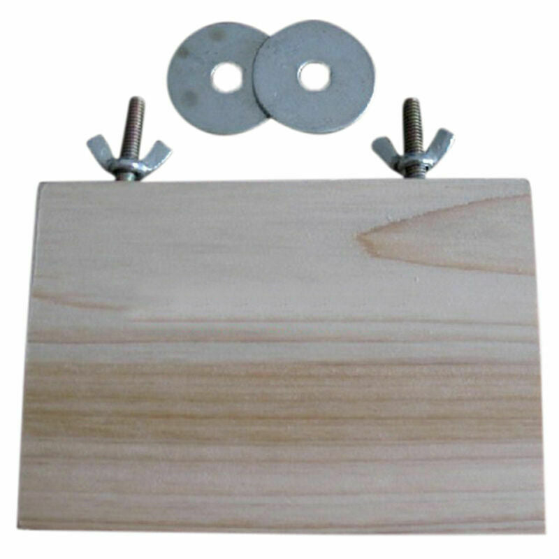 Wooden Parrot Bird Cage Perches Stand Platform Pet Toys New Parakeet Rat Bu N5X3