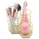 Makeup Tool Storage Rack Plating Diamond Pen Holder Hexagon Three Makeup Br