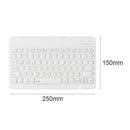 Portable Bluetooth 3.0 Keyboard Rechargeable PC Wireless Keypad (White) A