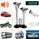 12V/24V DC Dual Trumpet Air Horn Compressor Kit - Super Loud 150db Car Truck RV