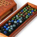 Classic Wooden Chinese Checkers Glass Beads Family Fun Collection Multiplayer
