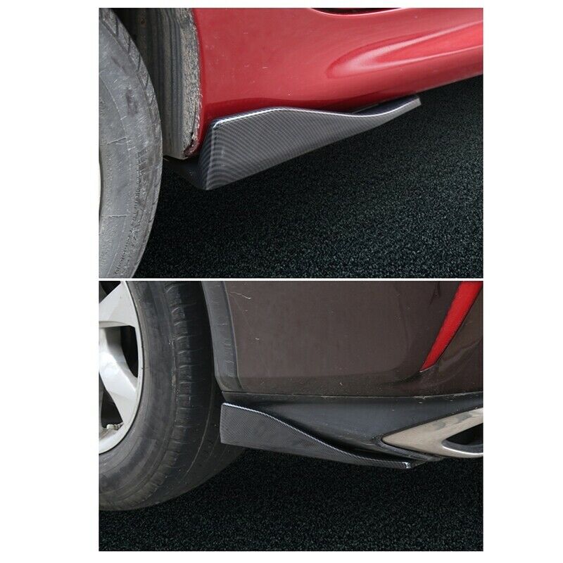 2Pcs Universal Carbon Fibre Style Car Side Skirt Rocker Splitters Winglet C V9O8