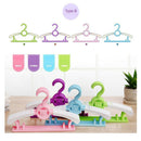 20pcs Kids Hangers Retractable Portable Plastic for Baby Trouser Skirt